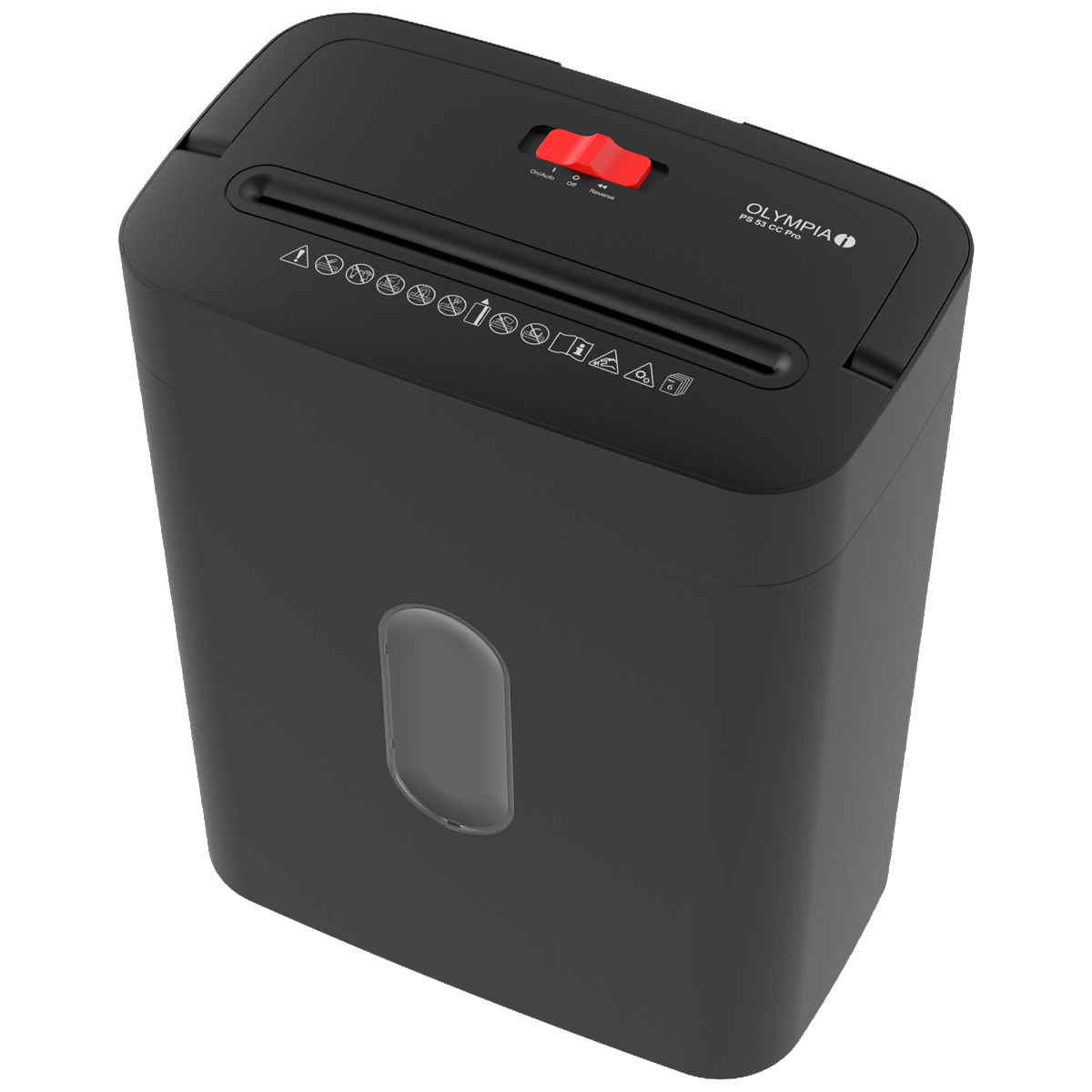 Olympia PS 53 CC Pro Aktenvernichter, schwarz, 6 Blatt, Partikelschnitt 