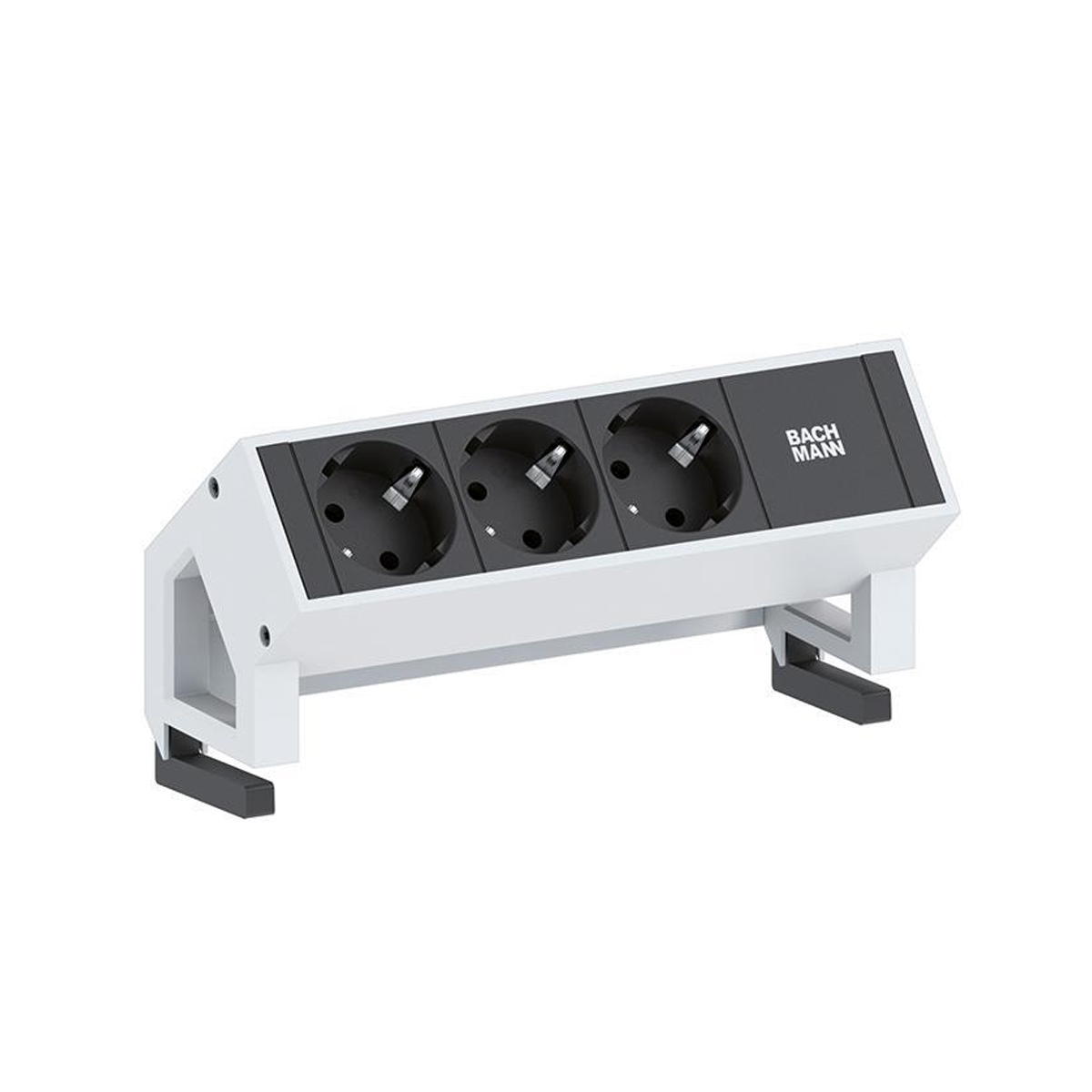 Bachmann 902.4048 Steckdosenleiste DESK2 silber, 3x CEE7/3 