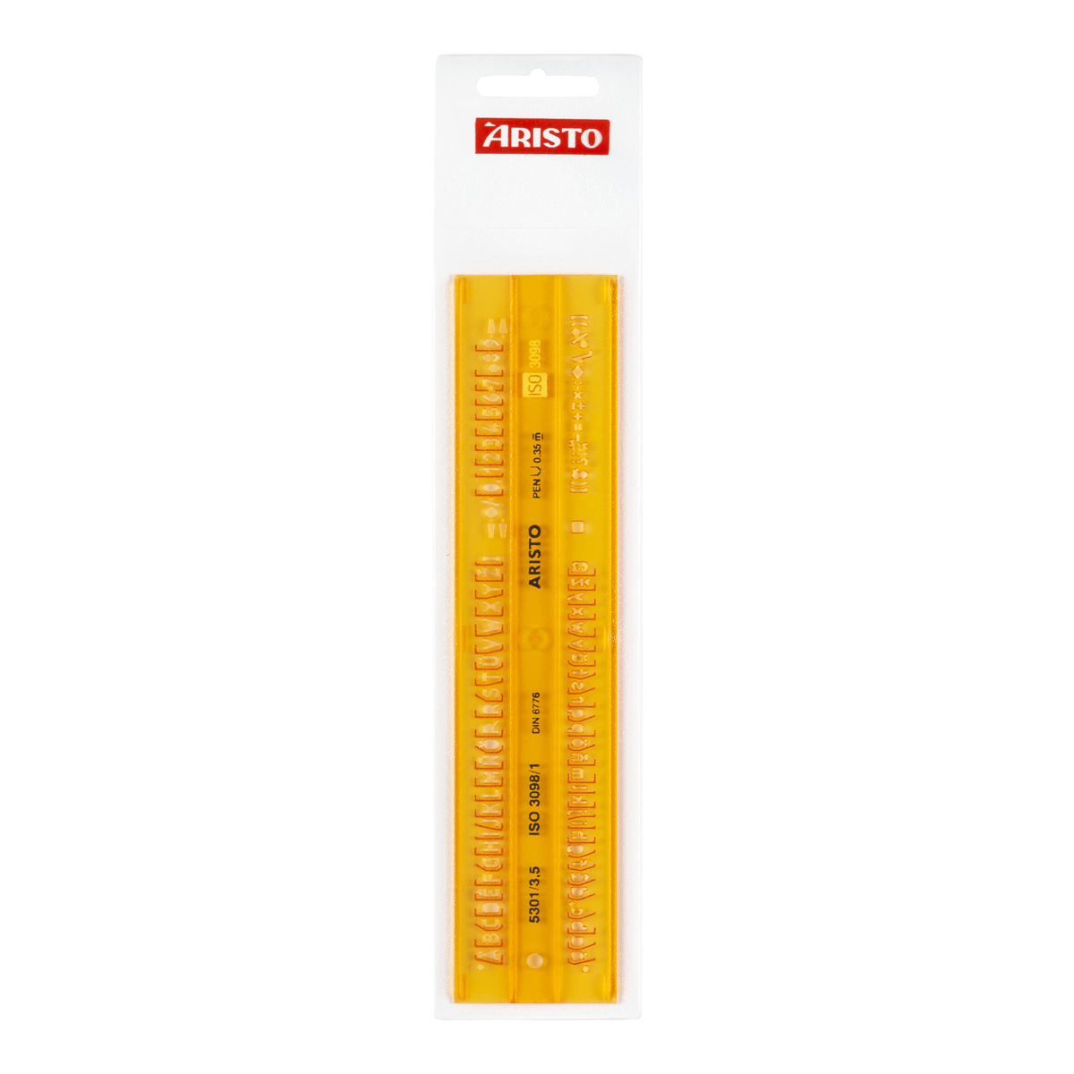 Aristo Schriftschablone gerade 3,5 mm ISO 3098-1/DIN 6776 H-Profil, Typ B 
