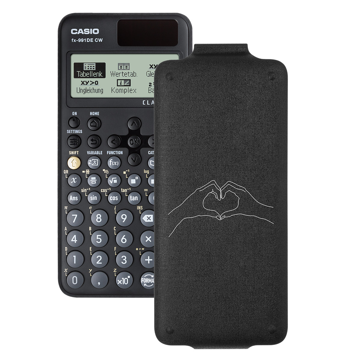 Casio FX-991 DE CW ClassWiz Schulrechner mit Herz-Bedruckung (Motiv 04)