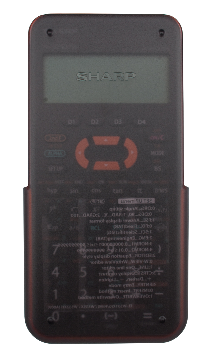 Sharp EL-W531 XH YR Schulrechner orange, Batteriebetrieb 