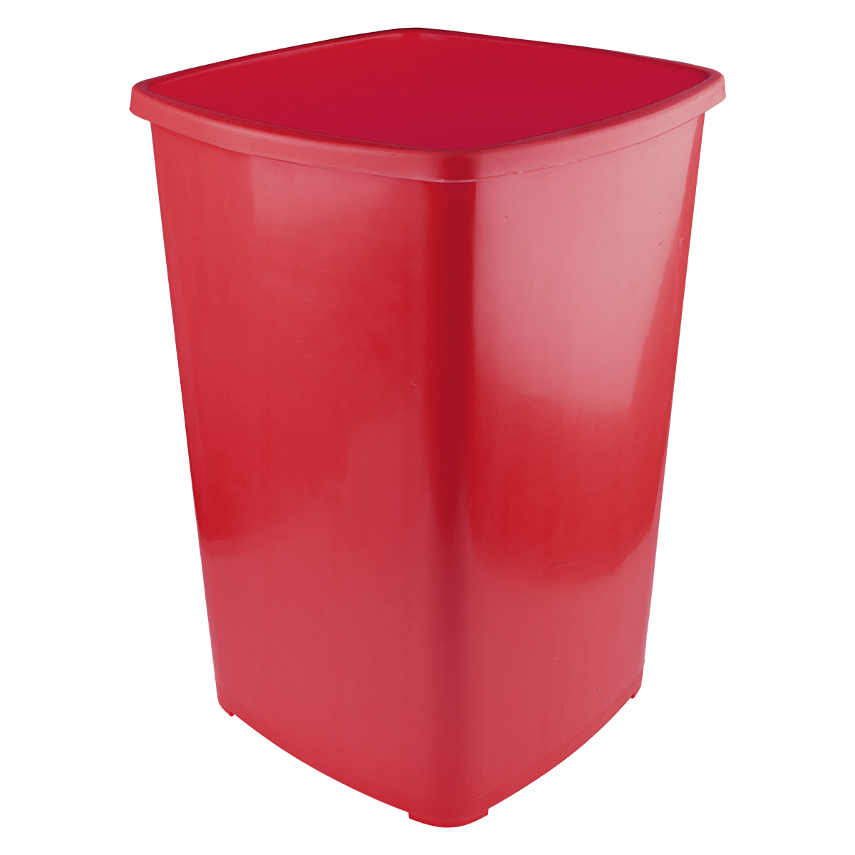 WIBO Mülleimer in rot, eckig, 45 Liter 