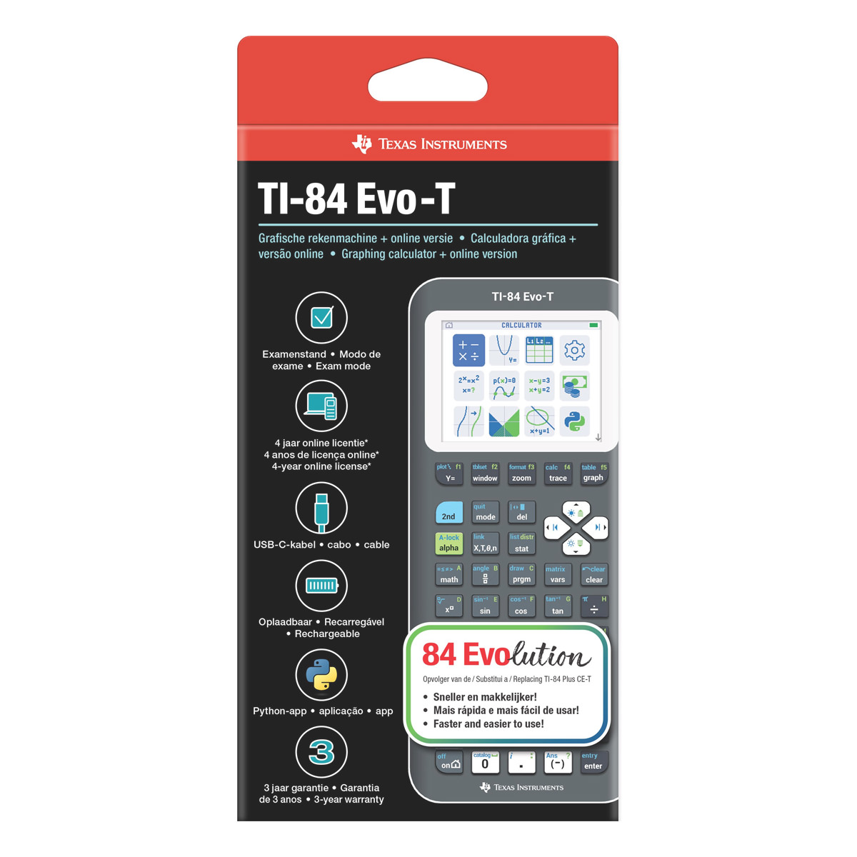 TI-84 Evo-T Grafikrechner 