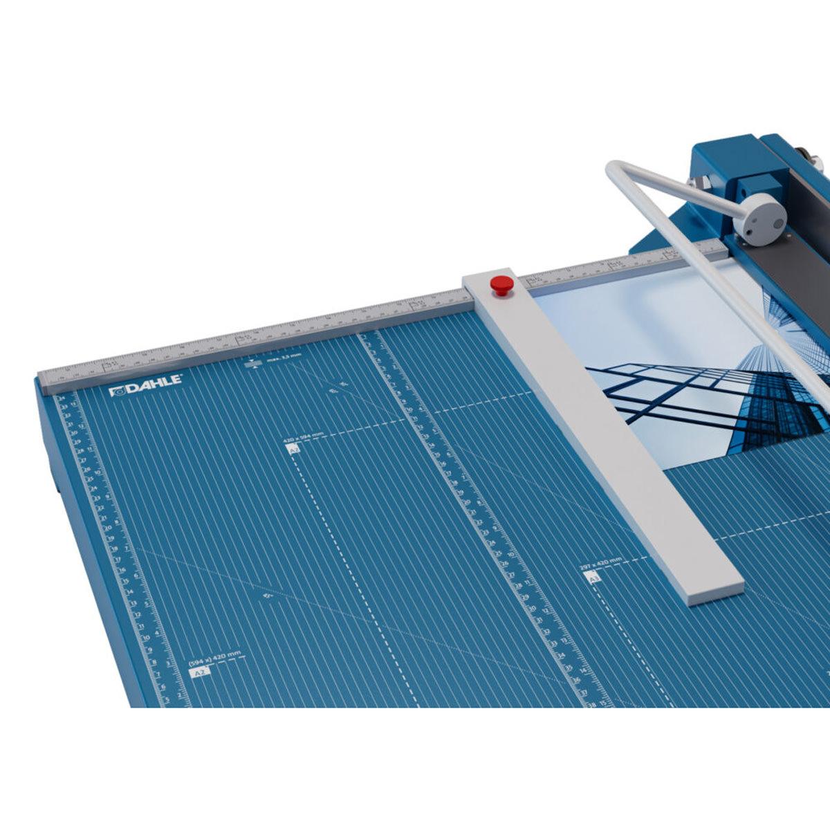 Dahle Hebel-Schneidemaschine 569 700 mm A2, 35 Blatt, Bügelpressung 
