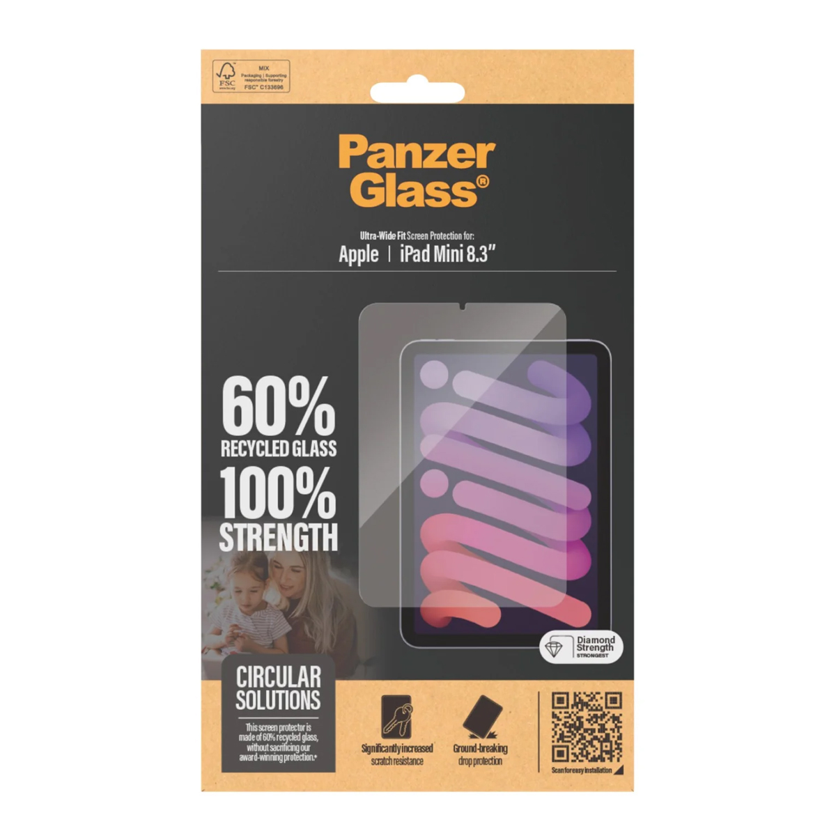 PanzerGlass® Displayschutz Ultra-Wide Fit für iPad Mini 8.3'' (2021, 2024)