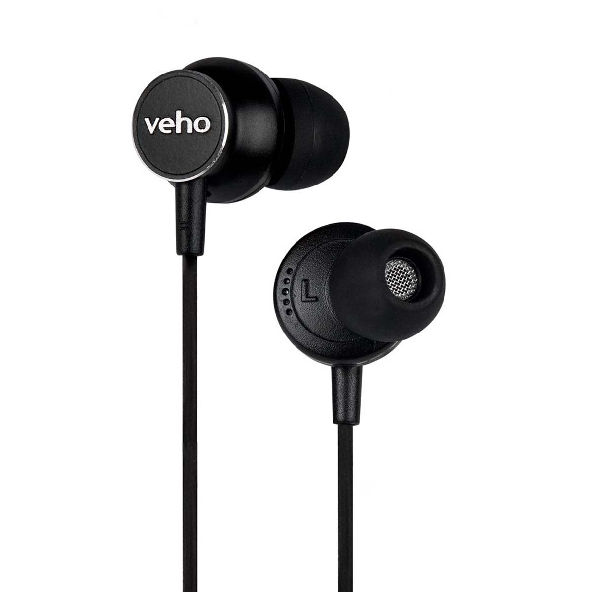Veho VEP-011-Z3 In-Ear Kopfhörer, kabelgebunden, schwarz, mit Mikrofon und Remote, für Anrufe & Musik