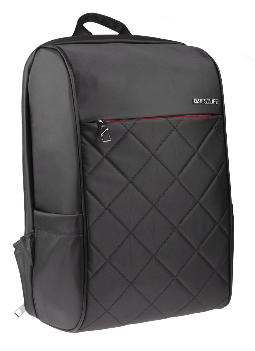BestLife TravelSafe RUCKSACK schwarz Laptop Rucksack für 15,6" + USB Connector