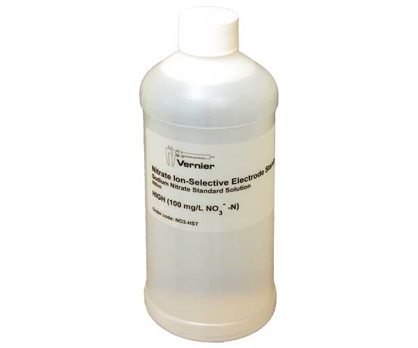 Vernier Kalibrierungslösung 100 mg/l Hohe Konzentration 500 ml Flasche (NO3-HST) für NO3-BTA Kalibrierung von Nitrationen-selektiven Elektroden