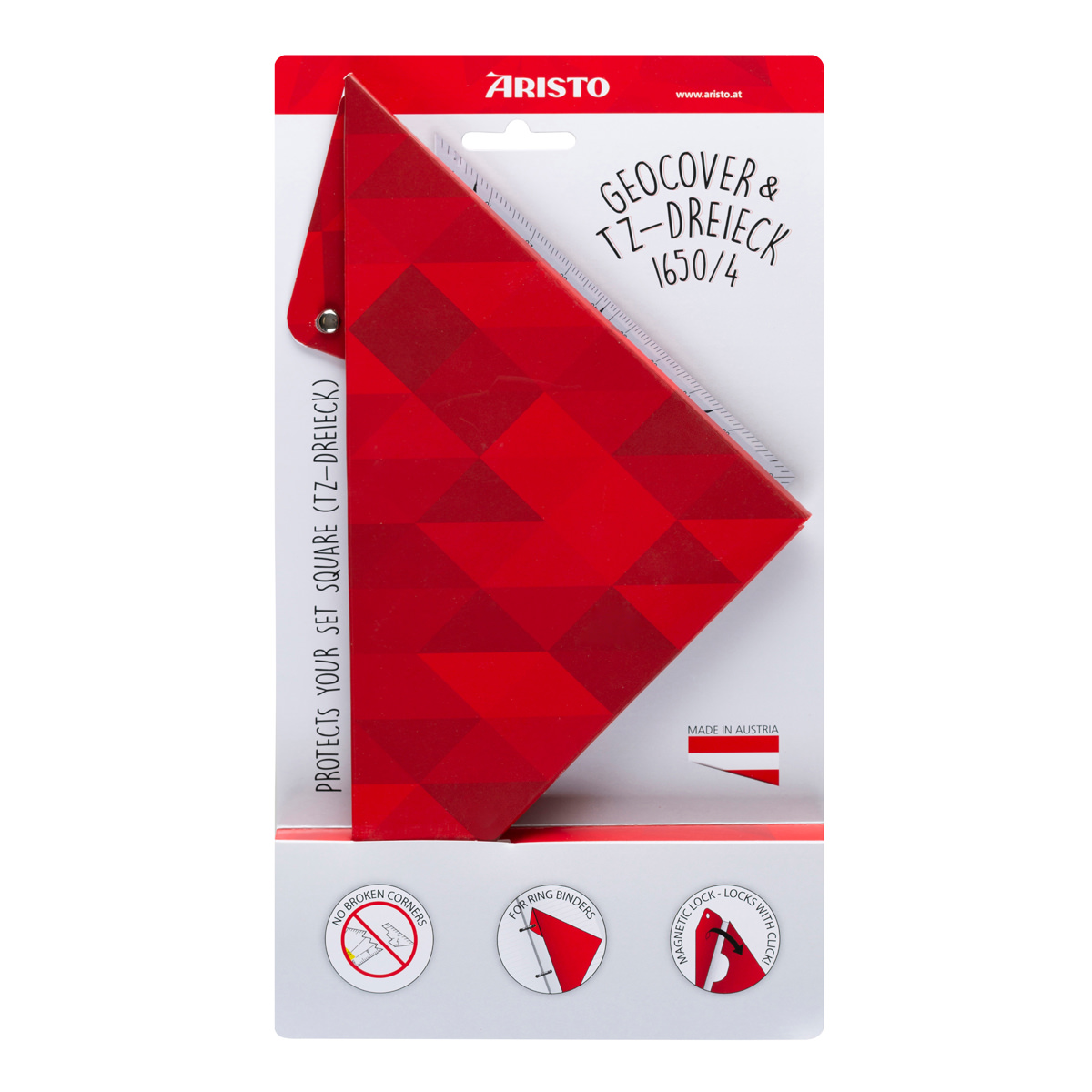 Aristo Geocover 25 cm mit TZ-Dreieck AR1650/4 + Schutzhülle Motiv Basic 