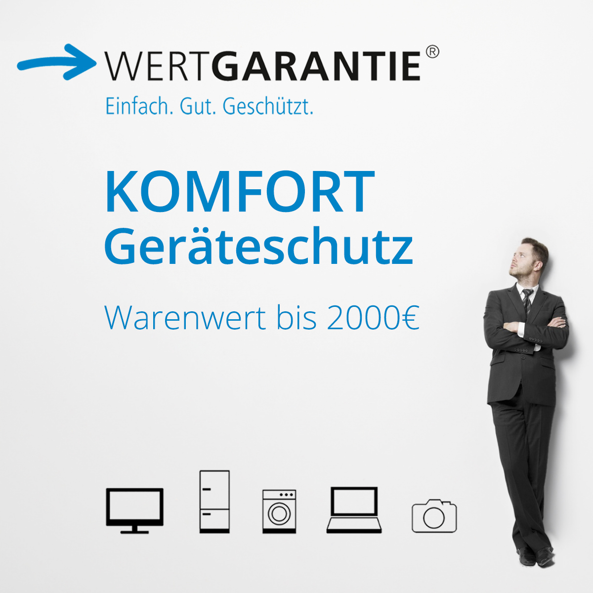 Wertgarantie Komfort Geräteschutz bei technischen Geräten bis 2000€ 
