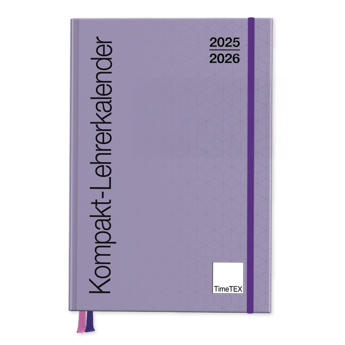 TimeTEX Kompakt-Lehrerkalender 2025/2026 in A4-Plus, 2 Lesebänder, Softcover, Verschluss-Gummi