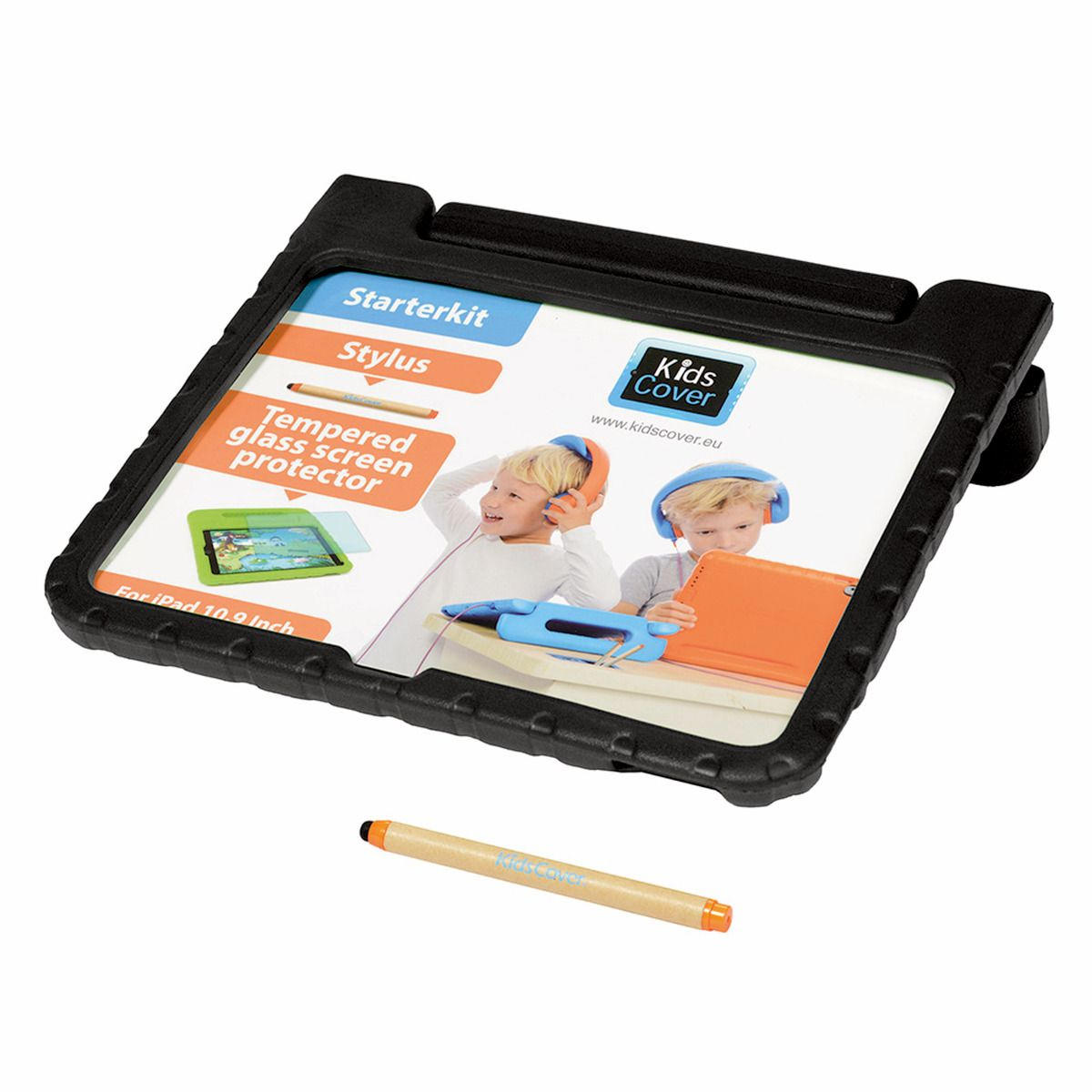 PARAPROJECT® KidsCover für iPad 10.9'' der 10. Generation, Schutzhülle in schwarz, inkl. Stylus