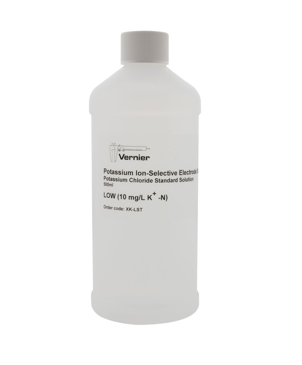 Vernier Kalibrierungslösung 10 mg/l 500 ml Flasche, Low Standard (K-LST) Kalibrierung unserer Kaliumionen-selektiven Elektr