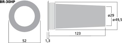 MONACOR BR-30HP Bassreflexrohr SV=6,6 cm2