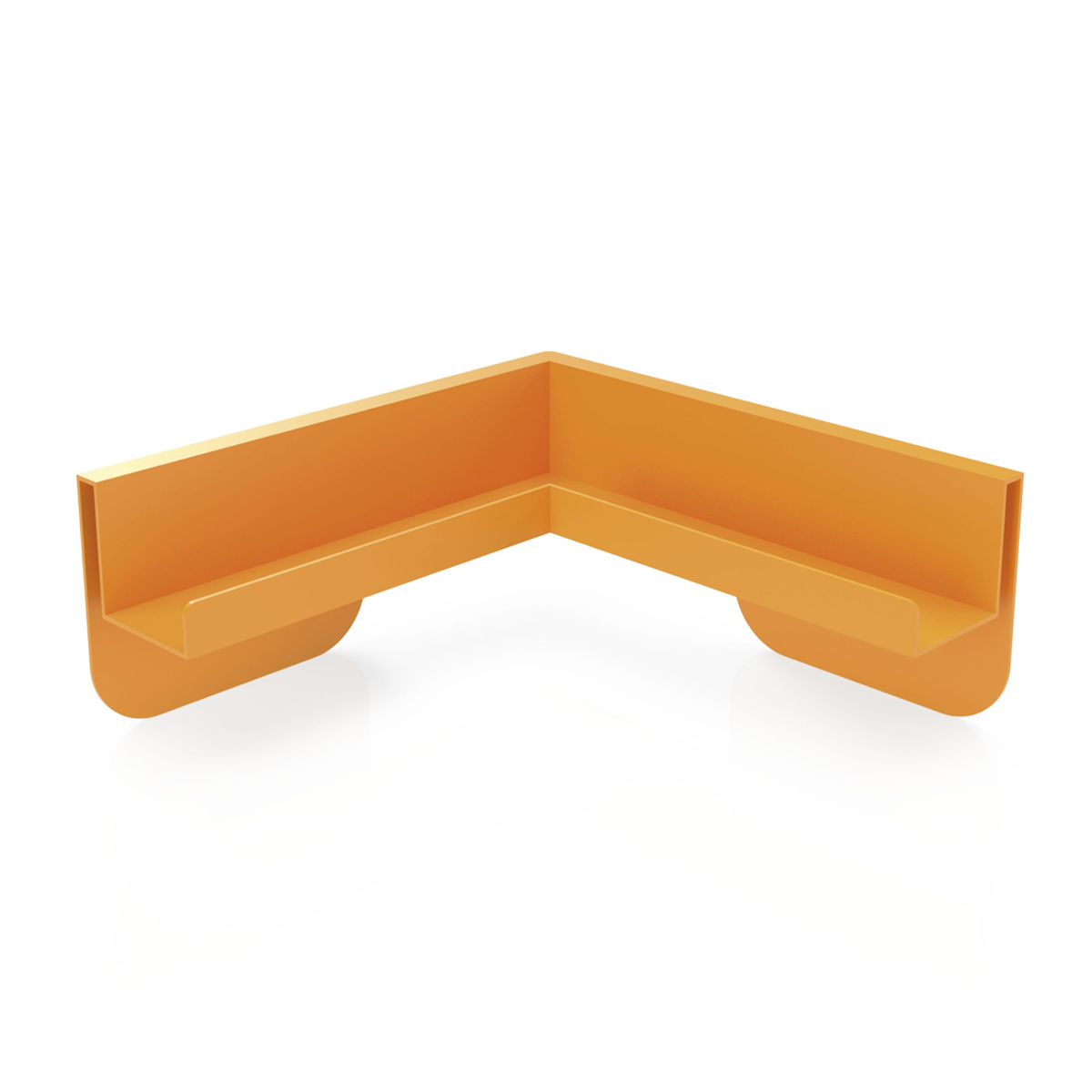 Magnetoplan 114661028 Eckablageschale Infinity Wall, melonengelb