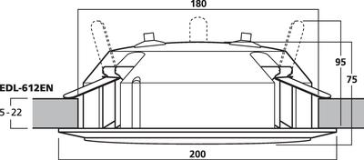 MONACOR EDL-612EN ELA-Deckenlautsprecher