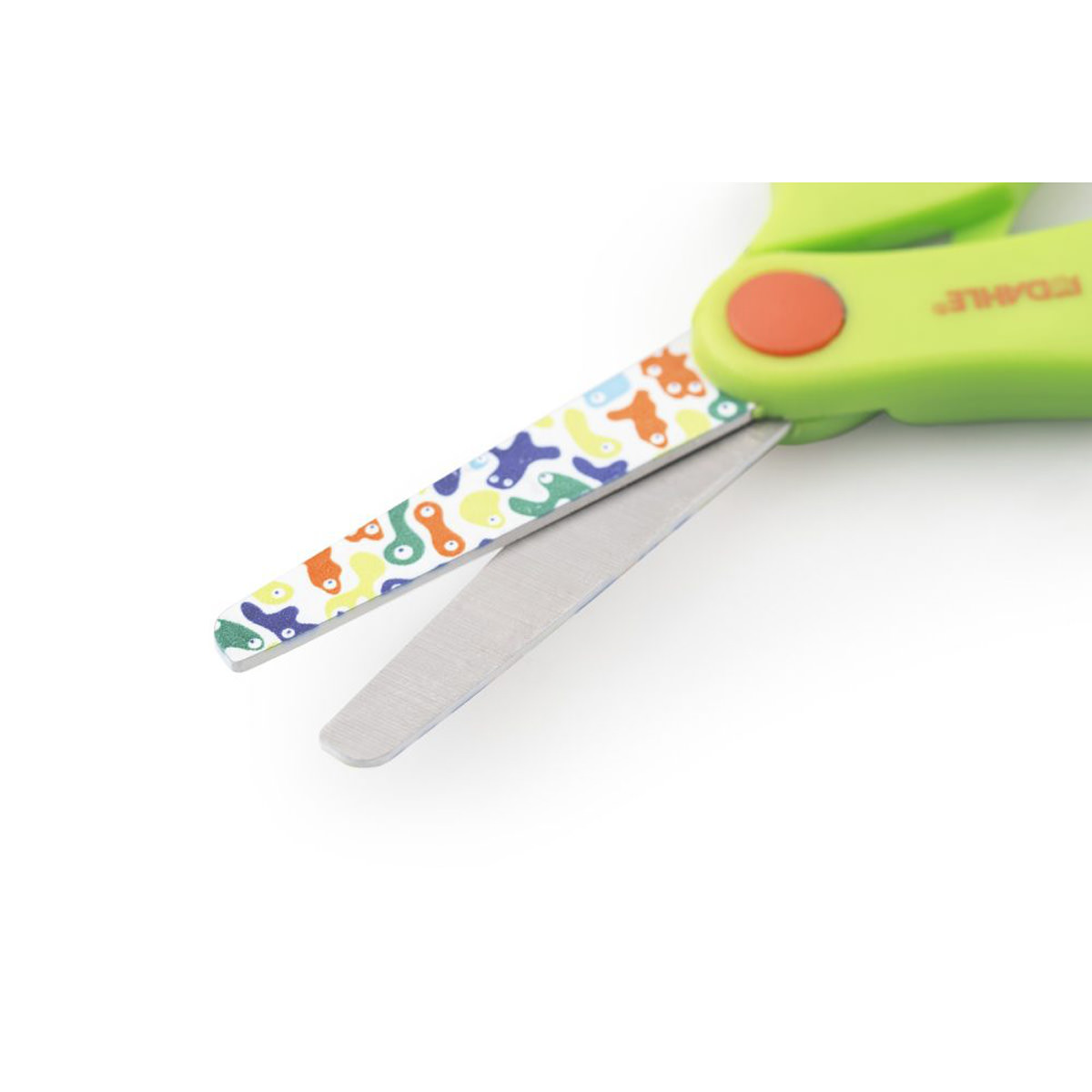 Dahle Bunte Kinderschere Kids rund 5 Zoll (13cm) grün, Motiv: Blob, Linkshand 
