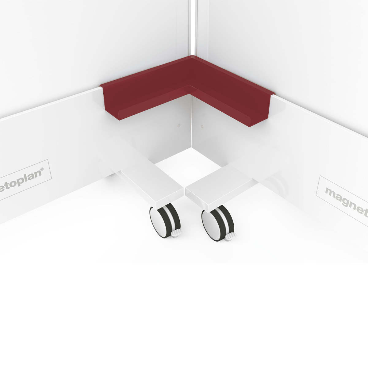 Magnetoplan 114663003 Eckablageschale für Infinity Wall, rubinrot