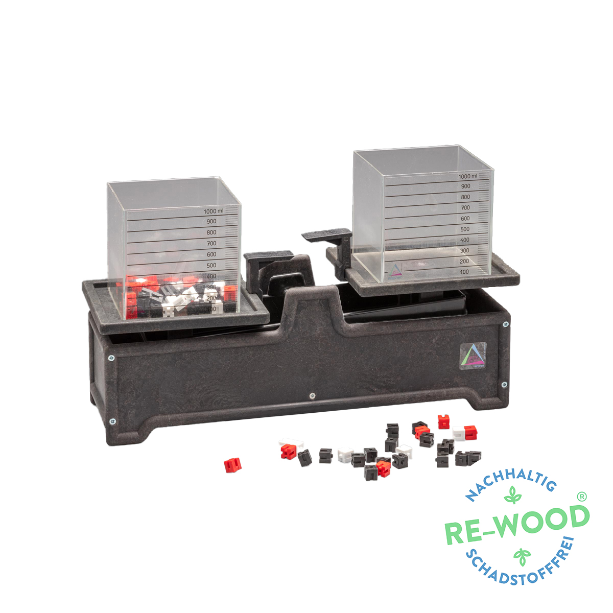 Wissner Tafelwaagensatz inkl. 2x 1-Literboxen und Gewichtswürfel 