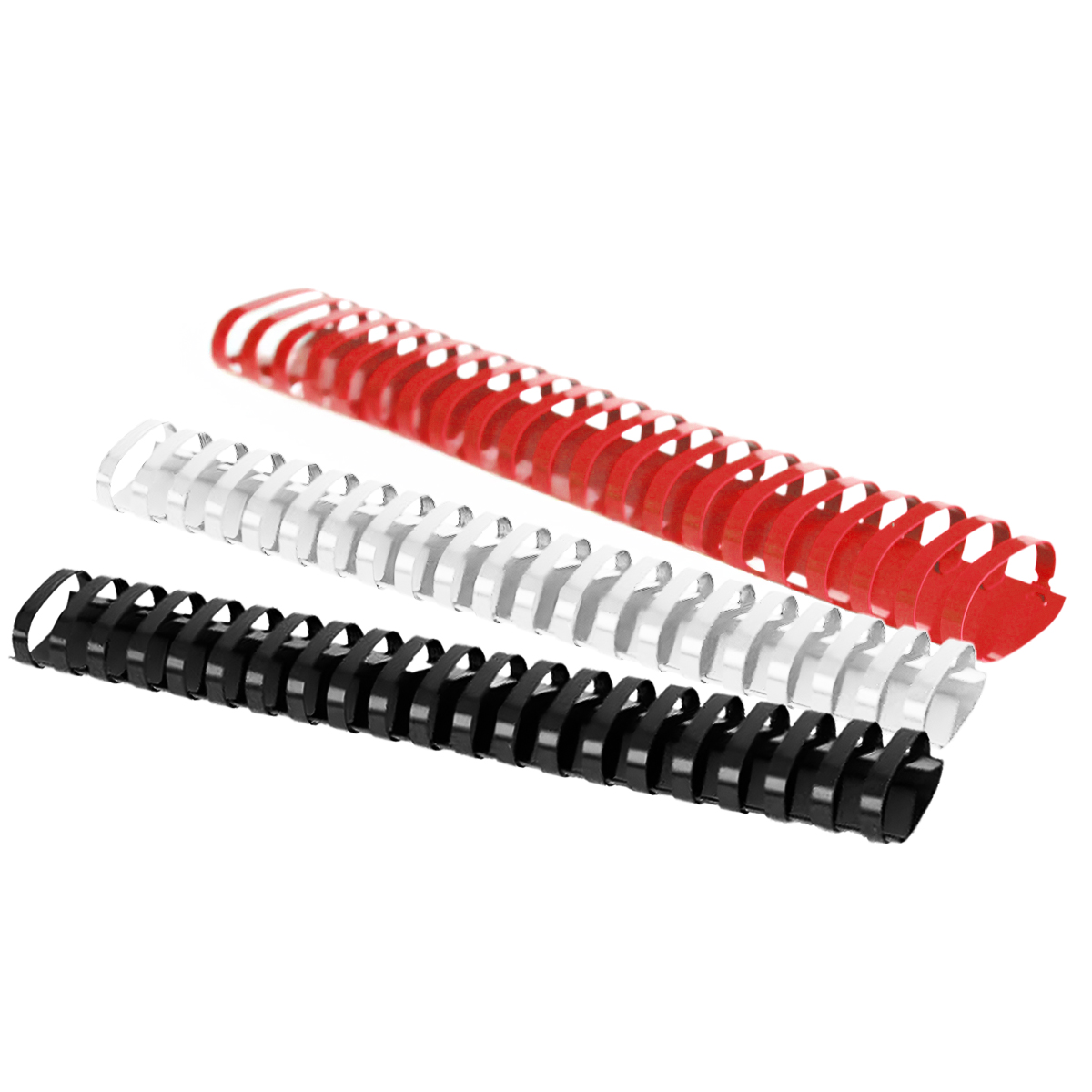 Reco Plastikbinderücken rund, rot, Ø 8 mm, 100 Stück 