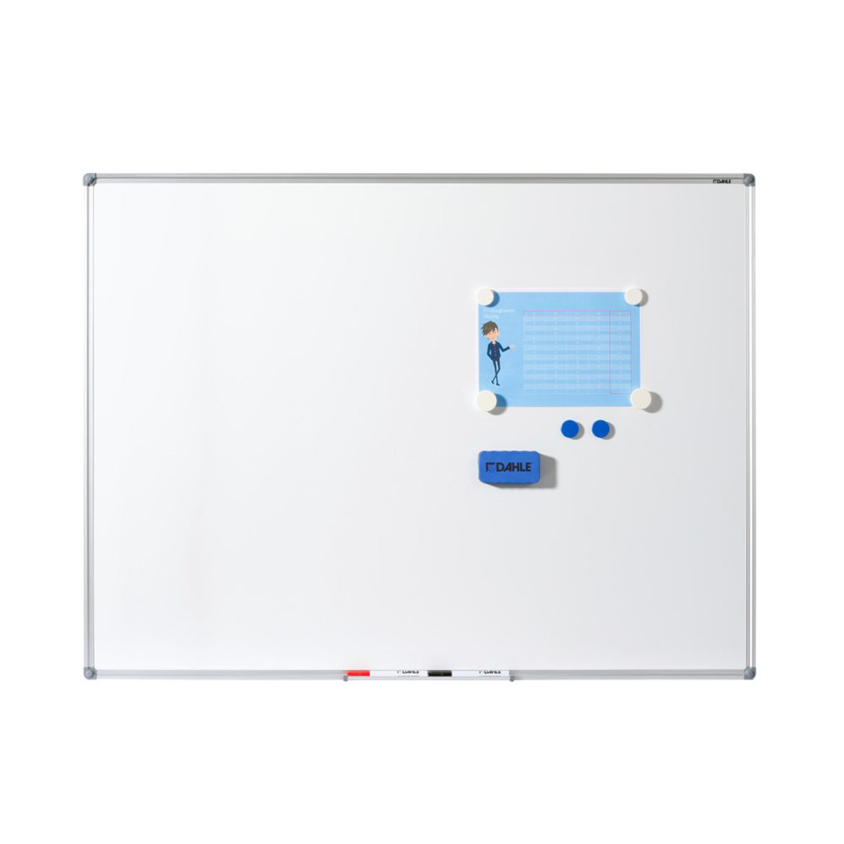 Dahle Basic Board 30 x 45 cm weiß lackiert, im Alu-Rahmen 