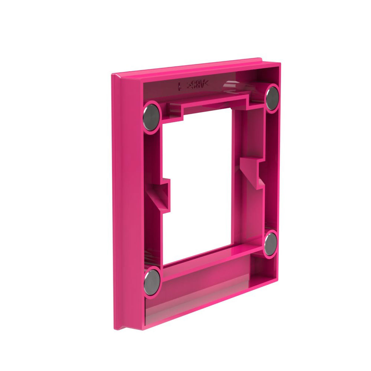 Dahle MEGA Magnet SQUARE XL pink, 75 x 75 mm mit Fotohalterung 