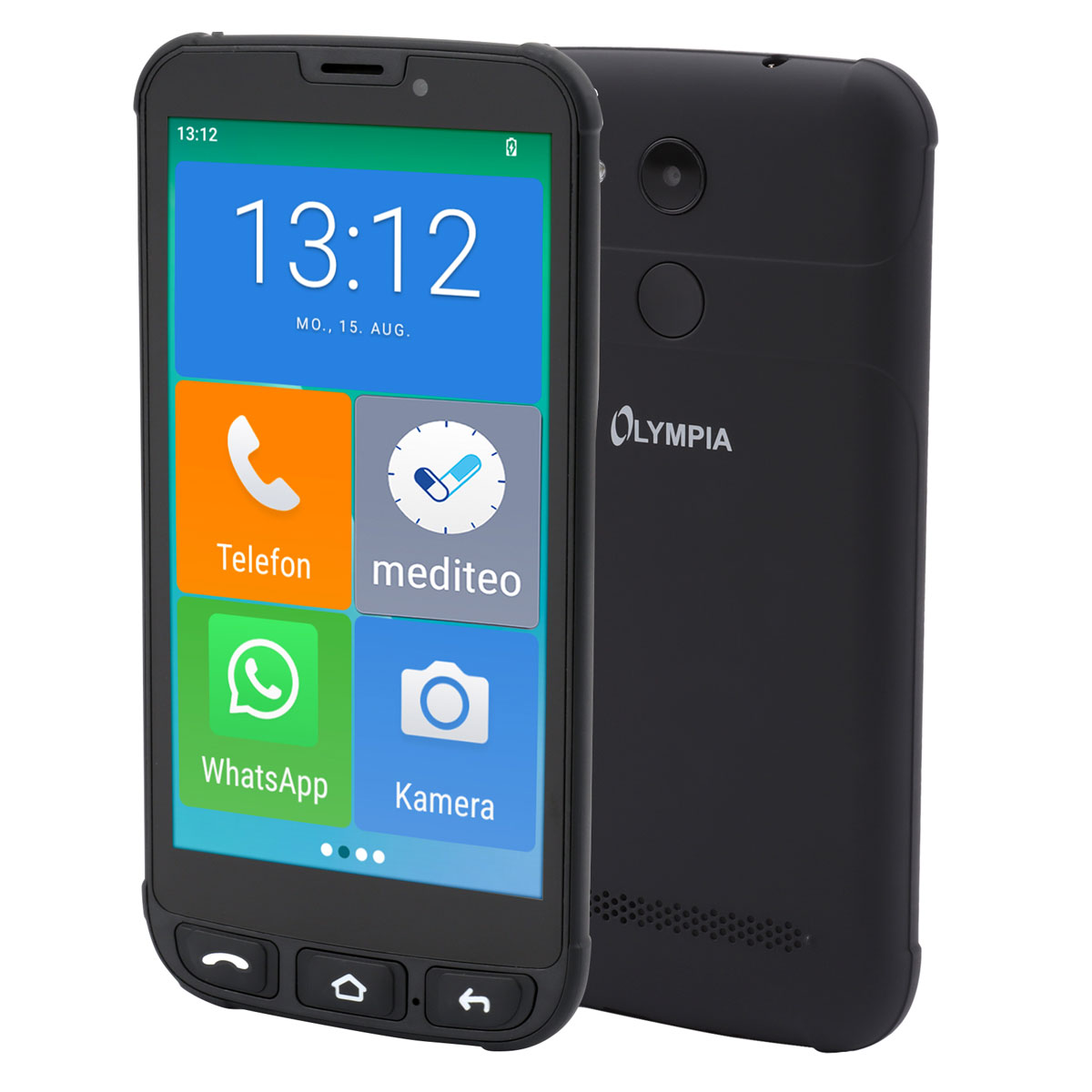 Olympia NEO mini Smartphone 4G/LTE schwarz - große Bedienfelder, Android 13 go edition, Dual SIM