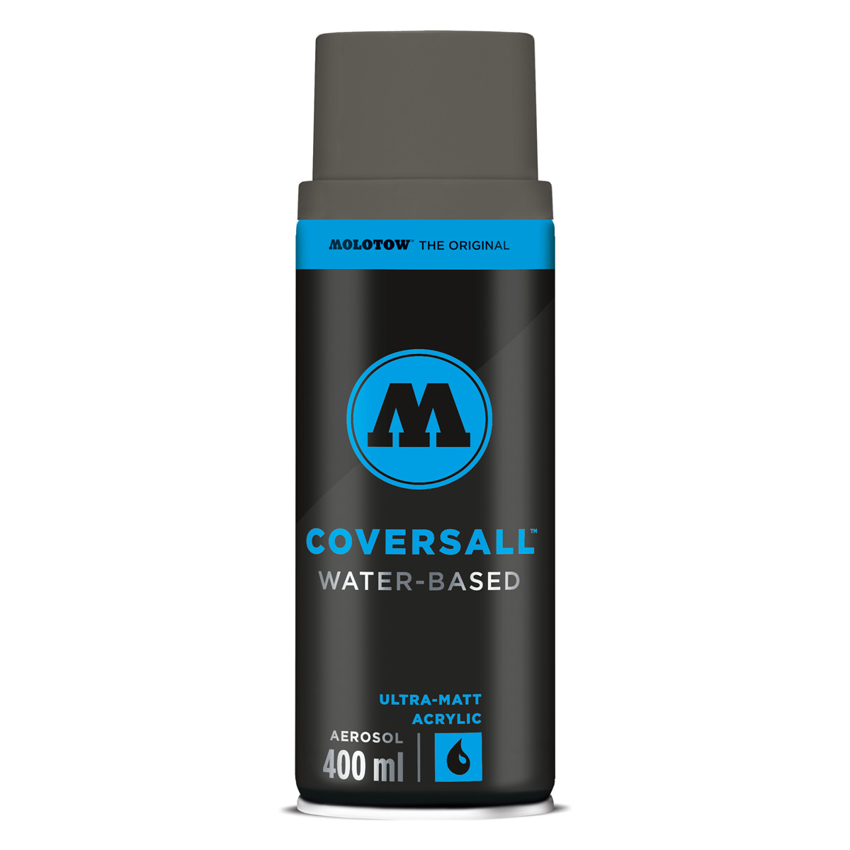 Molotow Sprühdose COVERSALL WATER-BASED 400 ml, dunkelgrau neutral 
