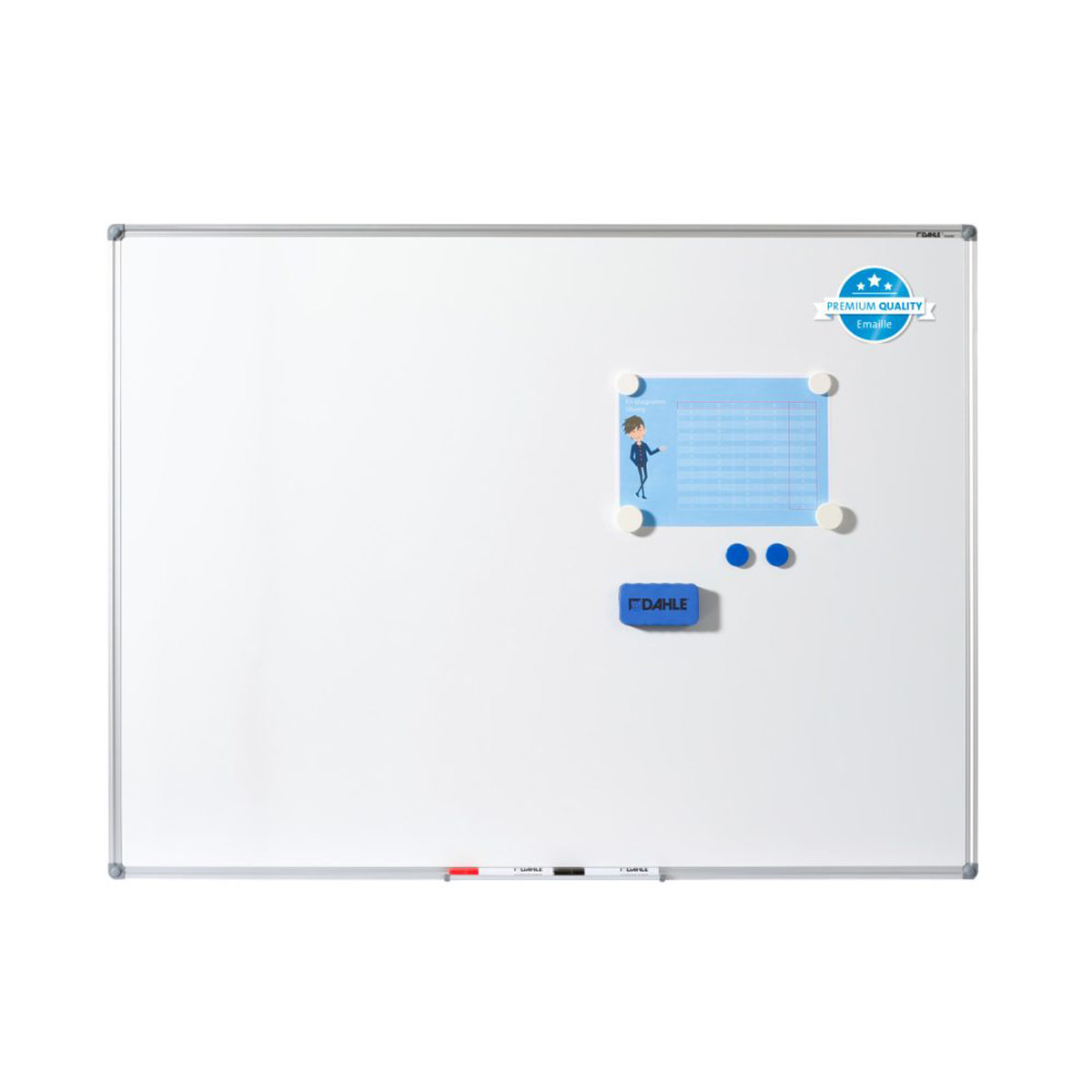 Dahle Professional Board 45 x 60 cm weiß emailiert, im Alu-Rahmen 