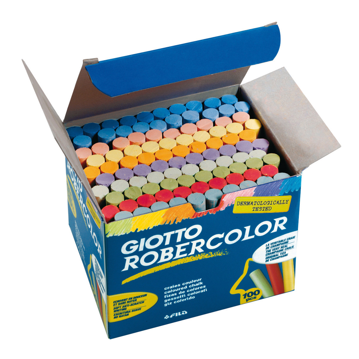 Giotto Robercolor-Kreide farbig sortiert, 100 Stück 