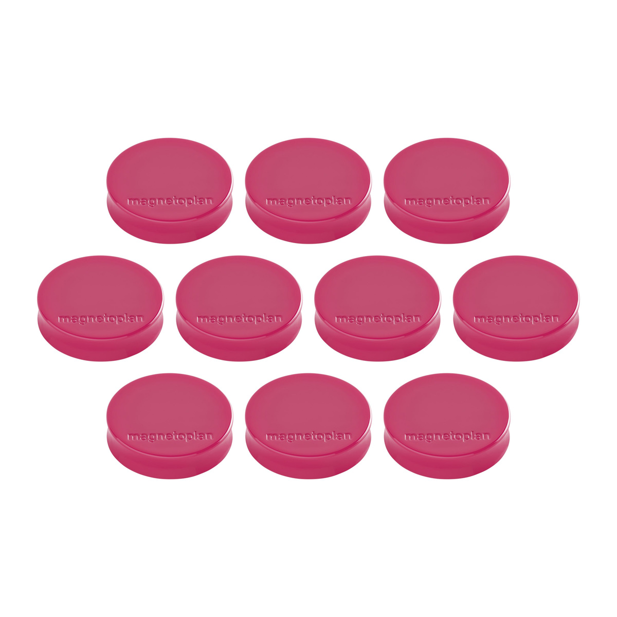 Magnetoplan 1664018 Ergo-Magnete medium, 10 Stück pink