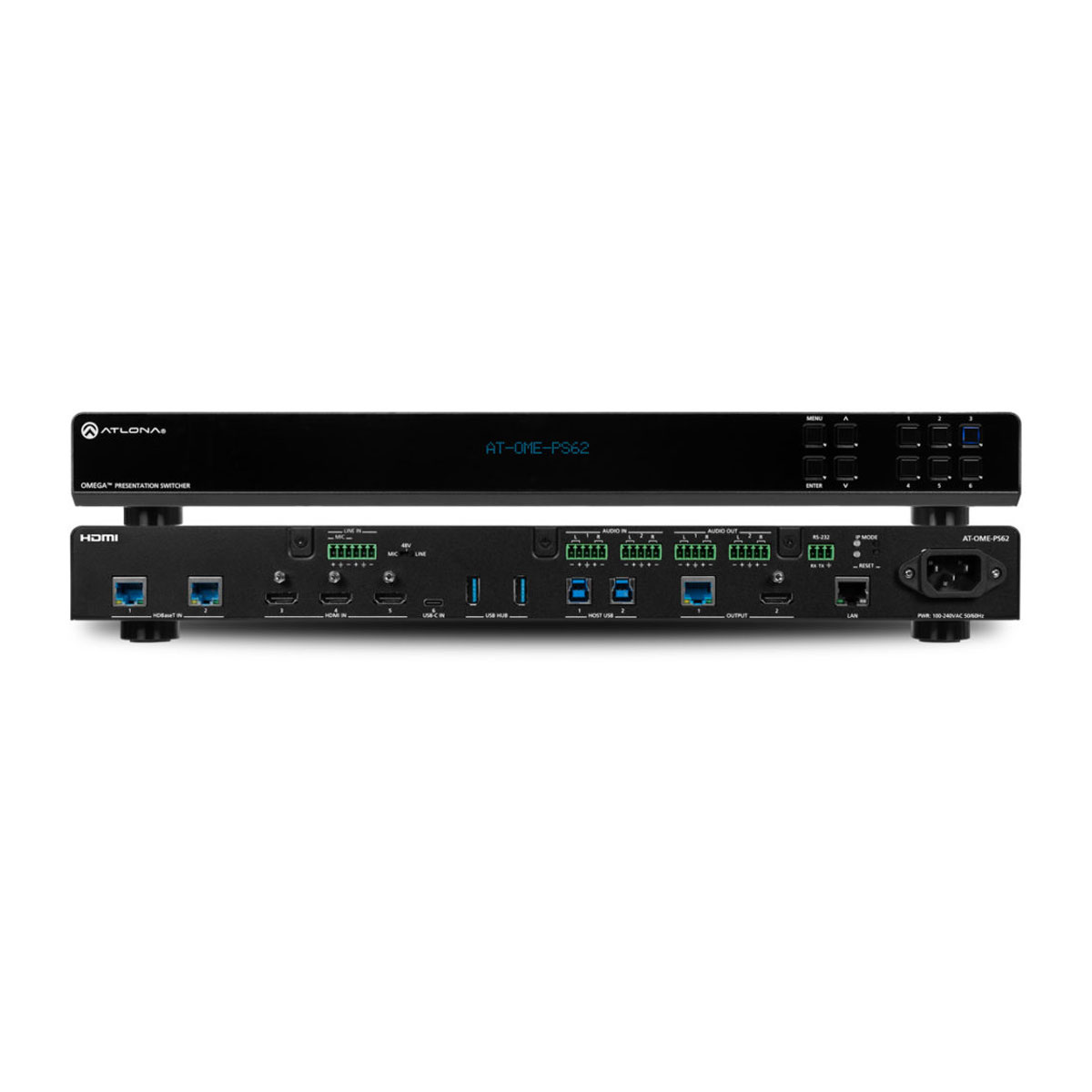 Atlona AT-OME-PS62 Multiformat Switcher / Scaler 
