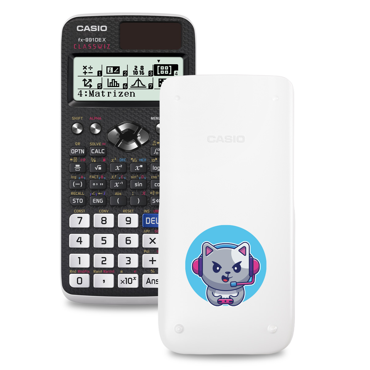 Casio FX-991DE X ClassWiz Schulrechner mit Cat-Gaming-Bedruckung (Motiv 12)