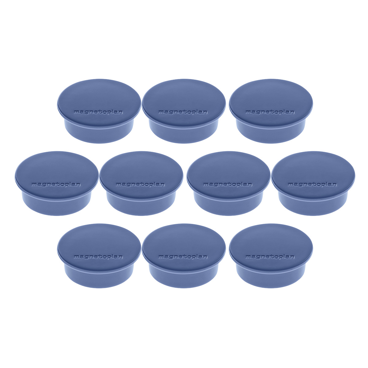 Magnetoplan 1662014 Magnete Discofix Color ⌀ 40 mm, 10 Stück, dunkelblau