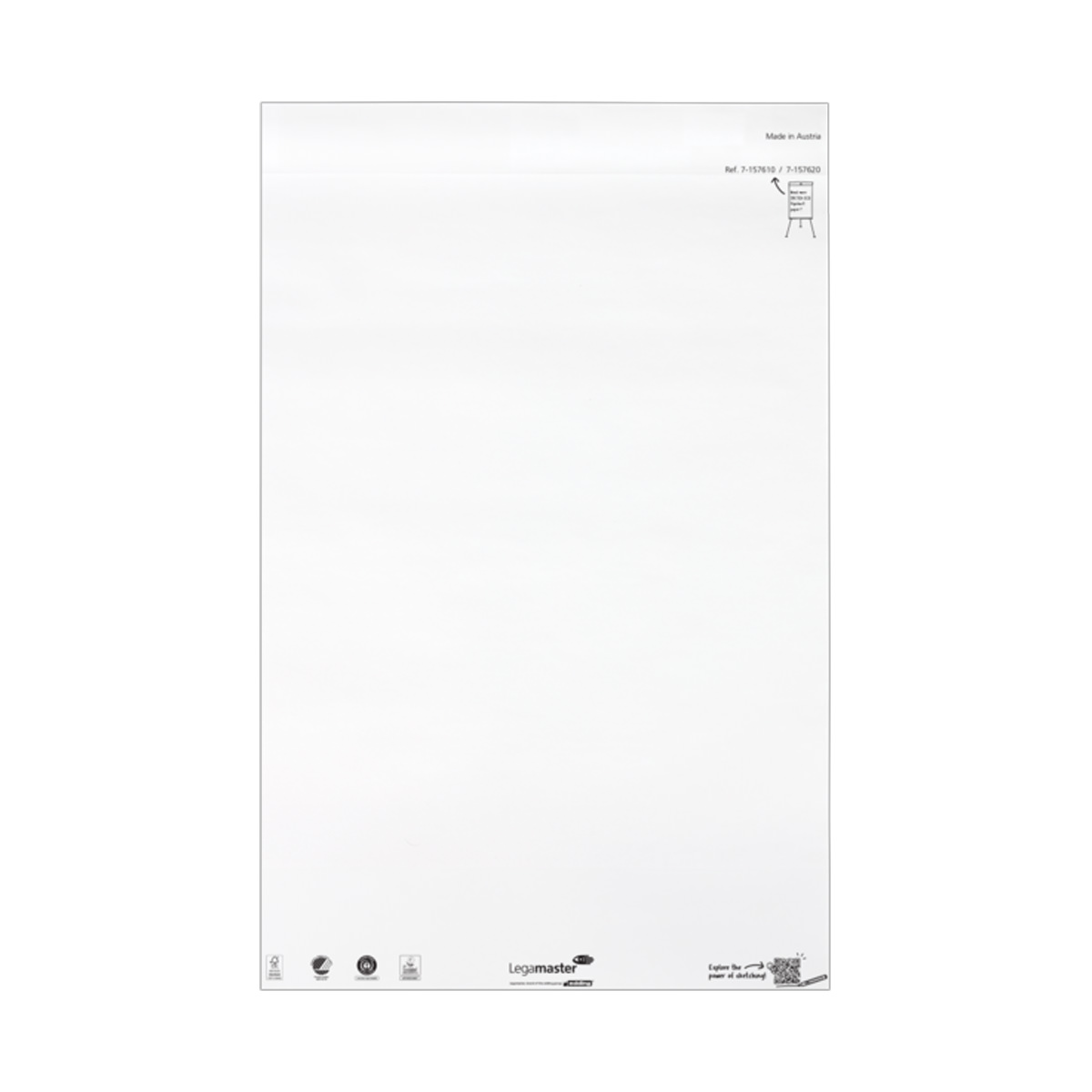 Legamaster 7-157620 Flipchart-Papierblock SKETCH ECO, blanko, 2x 50 Blatt