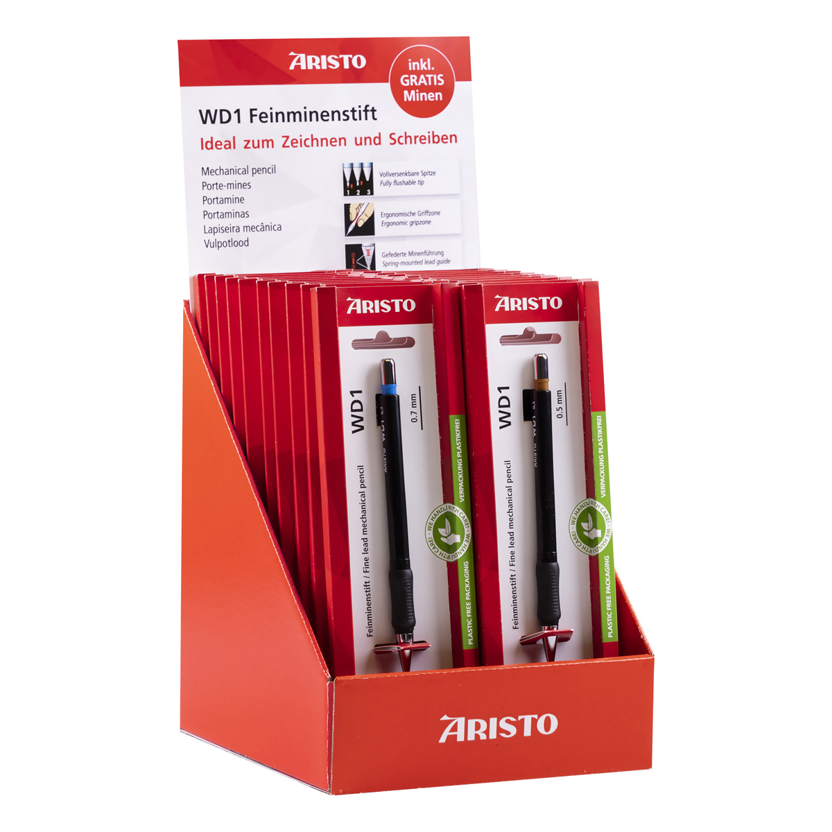 Aristo Display Feinminenstift WD1 sort. 15 x AR85105EB  5 x AR85107EB 