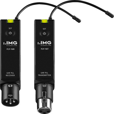 IMG Stageline FLY-16SET Funk-Übertragungsset PA-16-Kanäle, Sender FLY-16T, Empfänger FLY-16R