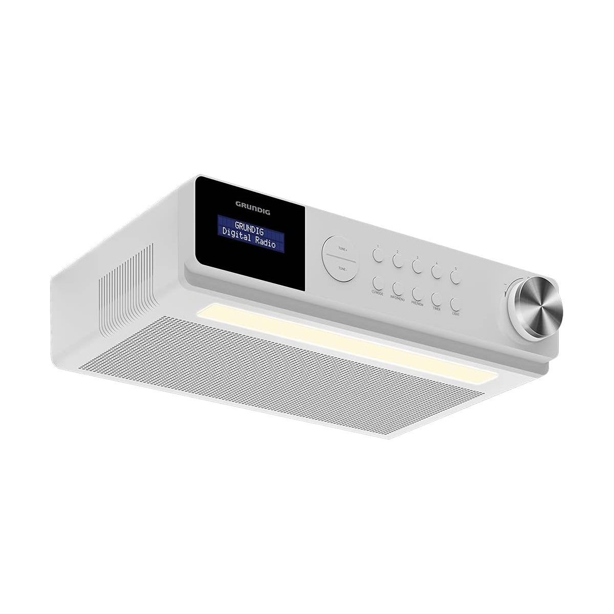 Grundig DKR 1000 BT DAB+ Radio weiß, Bluetooth, 2x 2 Watt, Radiowecker, unterbaufähig