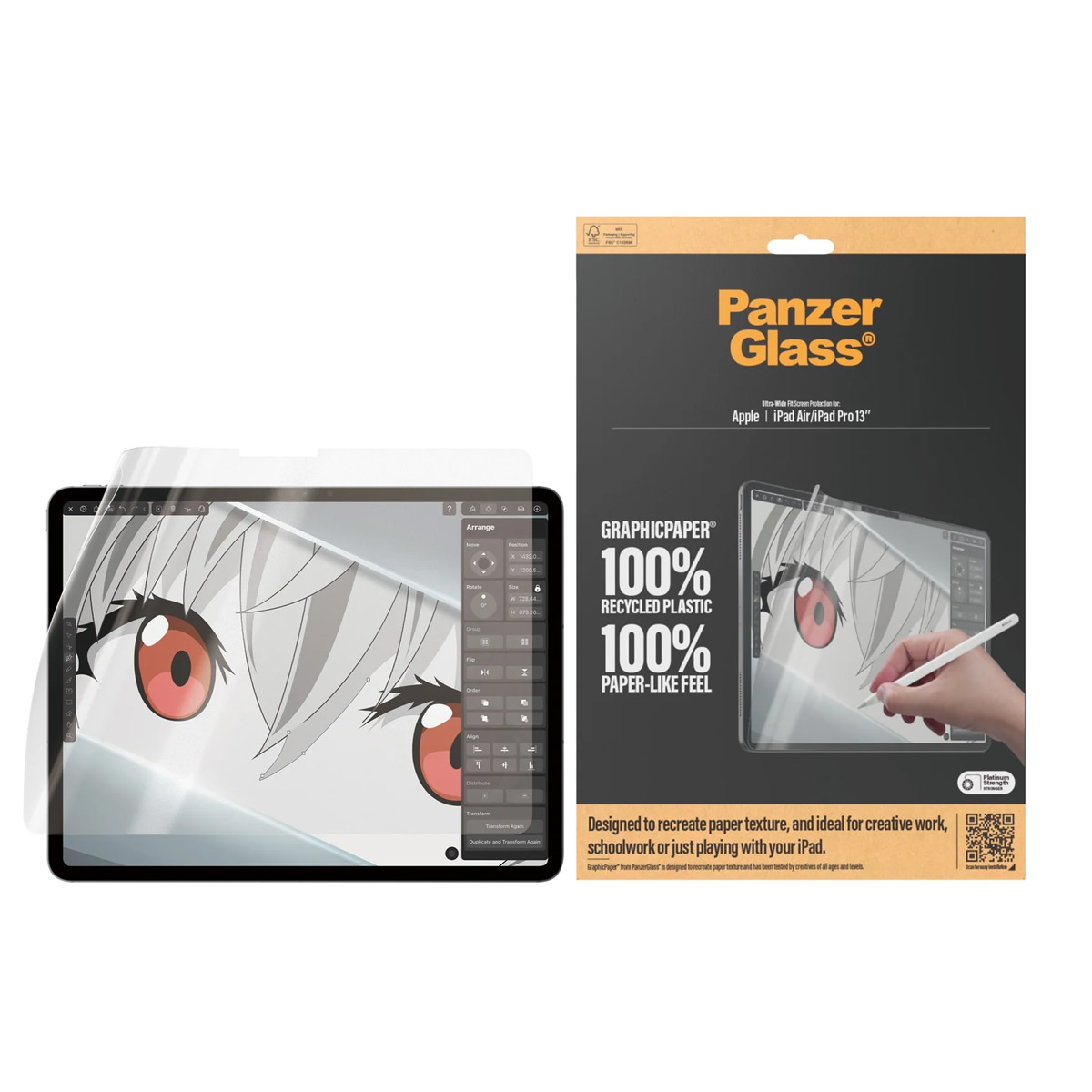 PanzerGlass® GraphicPaper® Displayschutz Ultra-Wide Fit für iPad Air 13'' (2024-2025) / iPad Pro 13'' (2024-2025)