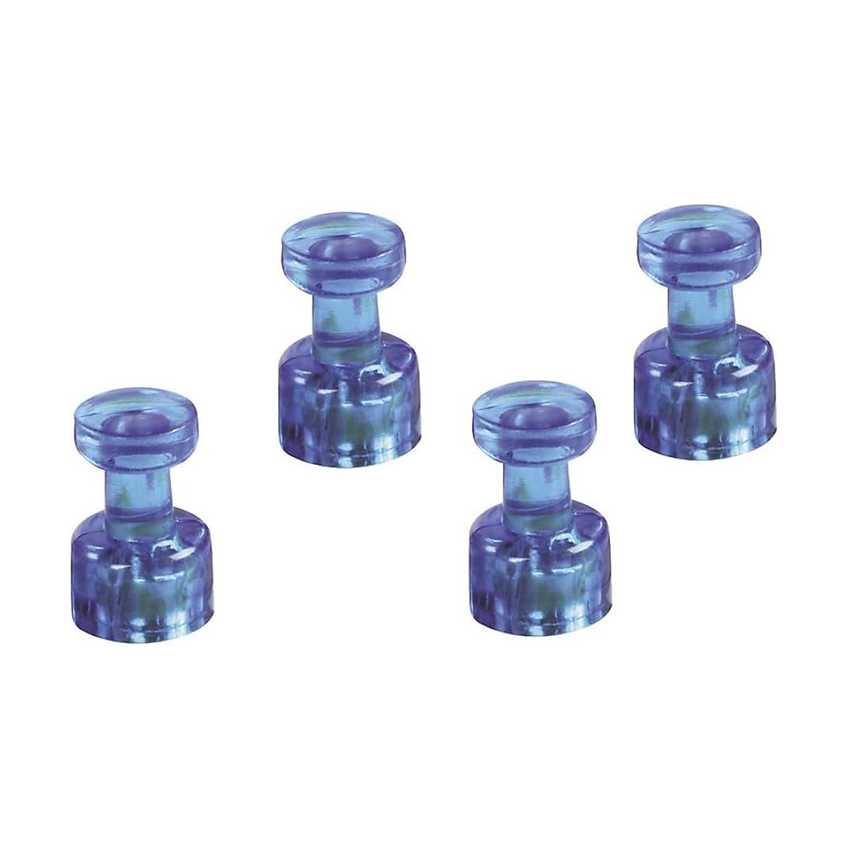 Magnetoplan 1666114 Memohalter, magnetisch dunkelblau, 4 Stück