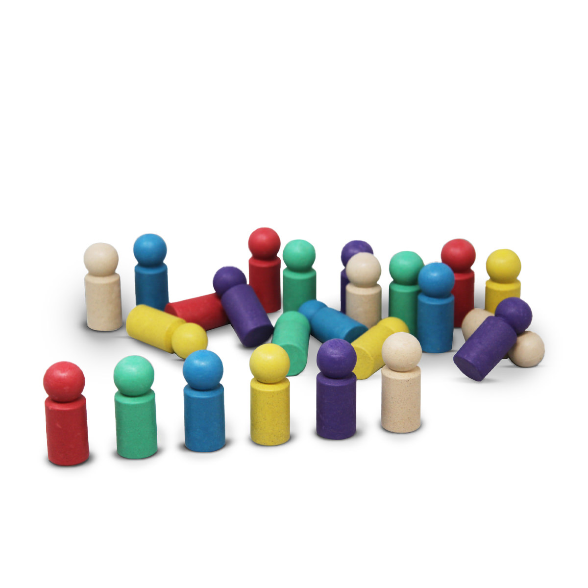 Wissner 24 Jumbo Spielfiguren, je 4 Stück in 6 Farben 