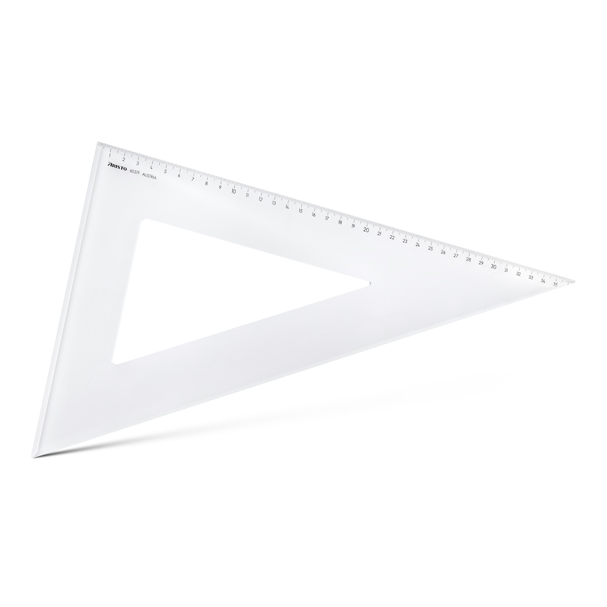 Aristo Dreieck 60 Grad mit Facette Hypotenuse 42,5 cm, Teilung 38,6 cm 