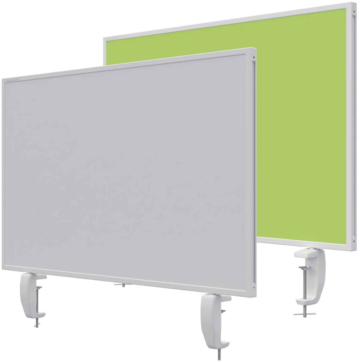 Magnetoplan 1108005 Tischtrennwand VarioPin Whiteboard/Filz Grün, 80 x 50cm