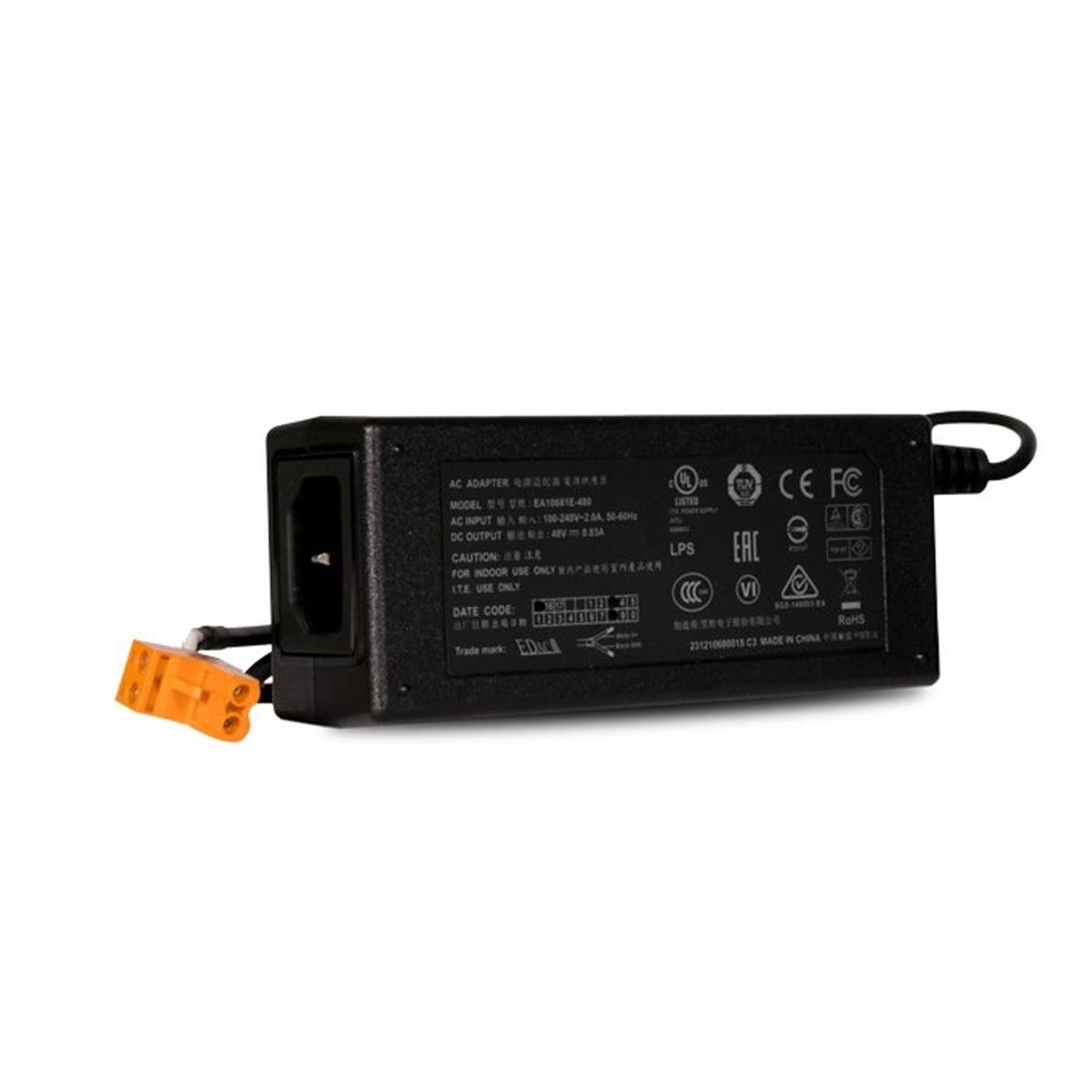 Atlona AT-PS-48083-C, DC: 48V – 0.83A AC: 100-240V, 50-60Hz, 2.0, schwarz