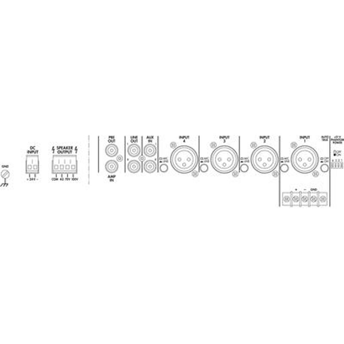 MONACOR PA-900 ELA-Mono-Mischverstärker MONACOR PA-900 ELA-Mono-Mischverstärker