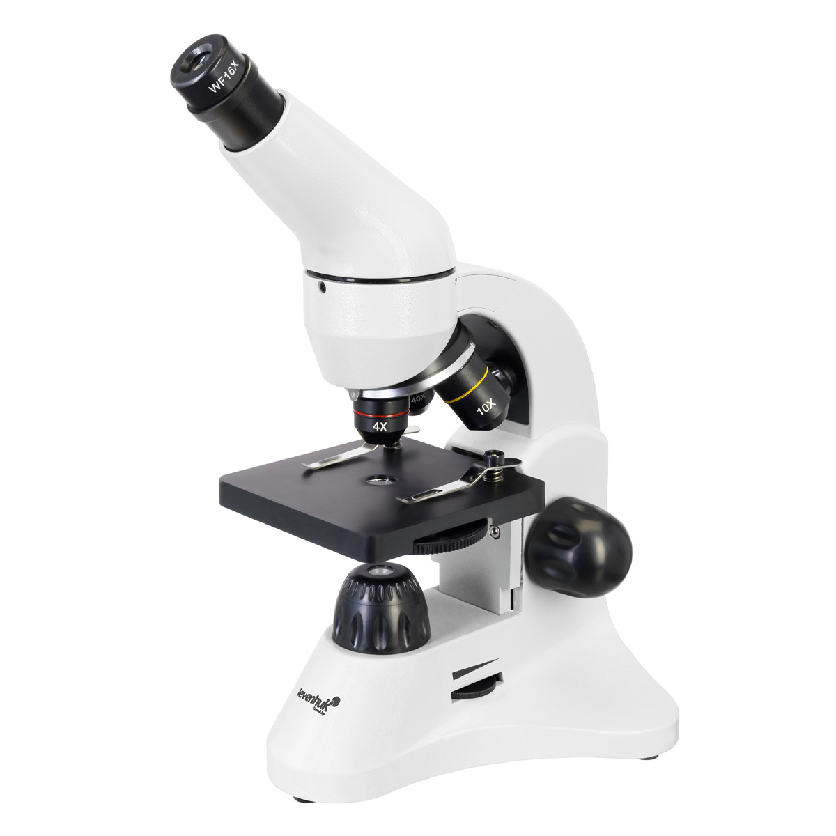 Levenhuk Rainbow 50L PLUS Mikroskop Moonstone  64 - 1280 fach, 2 LED Beleuchtungssysteme, Experimentierset inkl., Netz- bzw. Batteriebetrieb