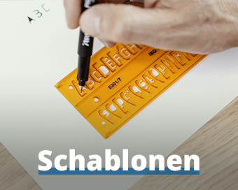Zeichenschablonen mit geometrischen Formen für Schule und Unterricht