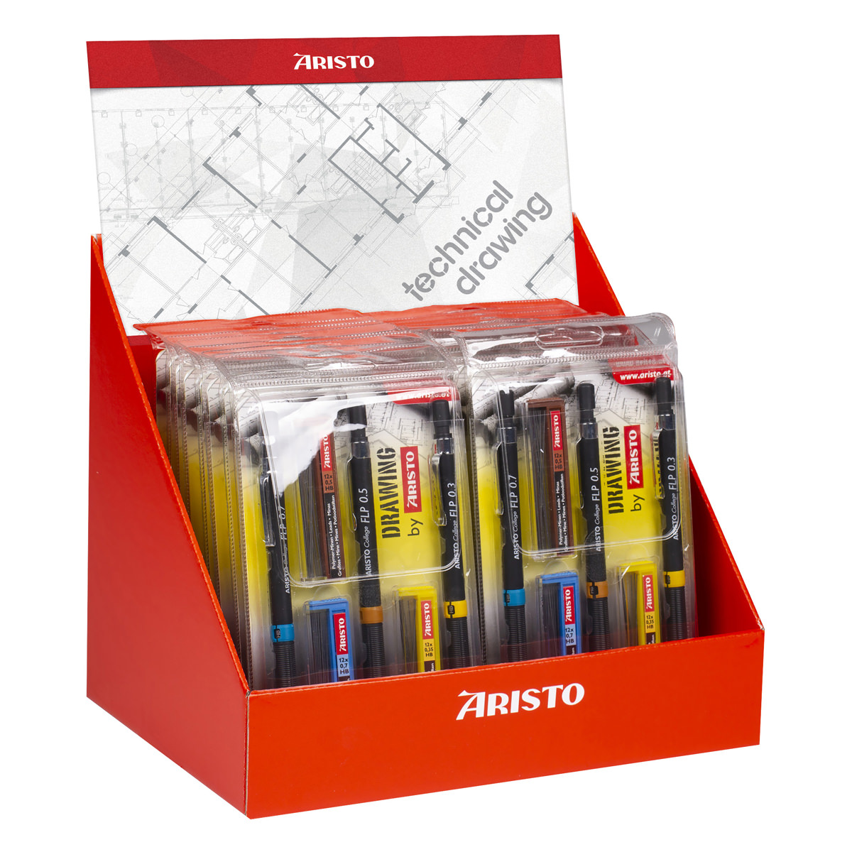Aristo College Feinminenstift FLP 3+3 Set 20er Display mit AR23559 