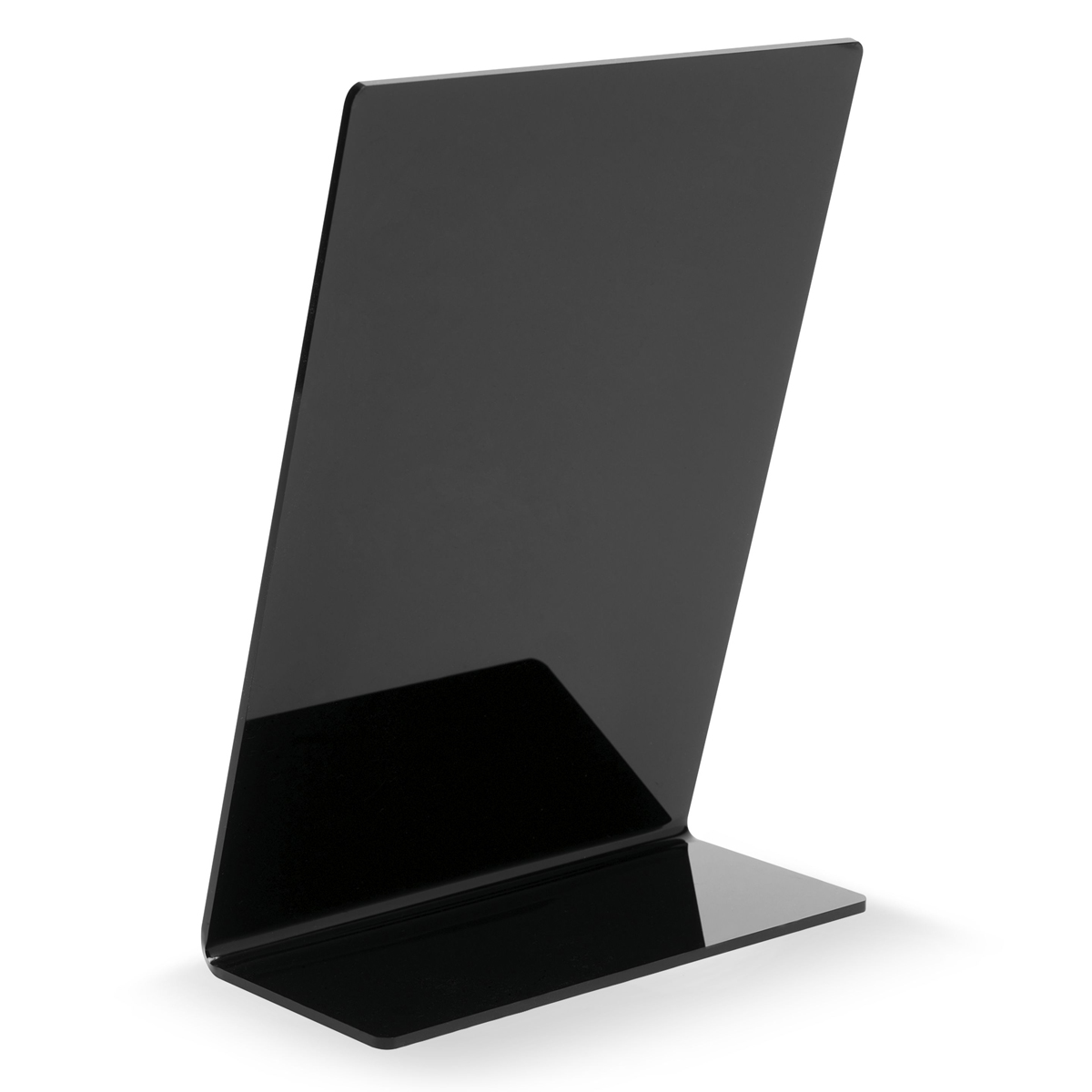 Magnetoplan SSPA5142 Tischaufsteller schwarz, kreidebeschreibbar, schräg A5 Hochformat