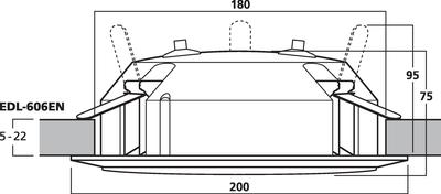 MONACOR EDL-606EN ELA-Deckenlautsprecher